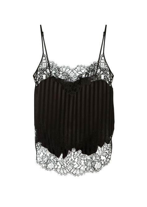 Givenchy: Black Crossed Camisole 